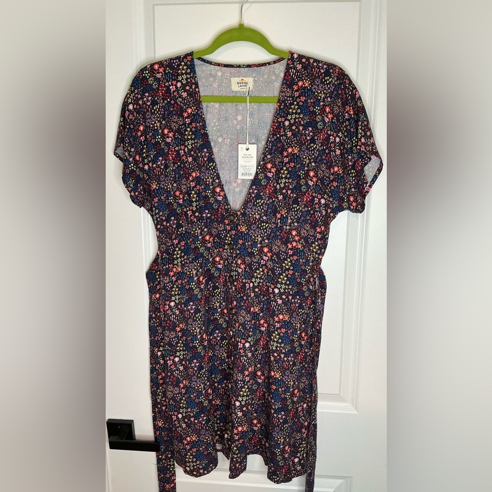 Marine Layer Women's Camila Mini Dress Floral Print NWT Size M